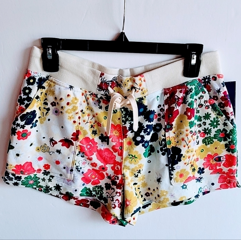 Champion Campus French Terry Shorts Floral White Medium